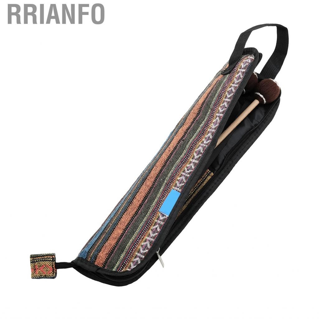 Rrianfo Rrianfo Drumstick túi phong cách dân tộc cho trống và vồ vồ chứa 4 cặp dùi trống lưu trữ que trống hoặc