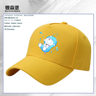 Mũ bóng chày unisex có hình giọt nước Doremon, điều chỉnh được, phù hợp cho mùa xuân - thu và chống nắng