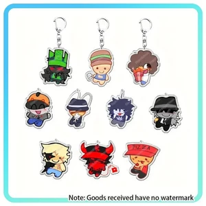 Acrylic Forsaken Keychains HOT Game Guest 1337 Noob Shedletsky John Doe c00lkidd Elliot Cartoon KeyRing Pendant Ga