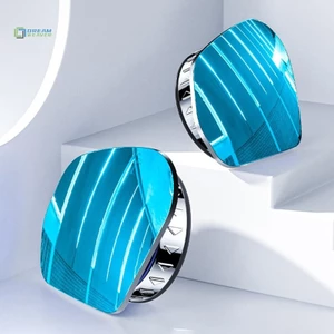Gương tròn điểm mù ô tô lồi góc rộng, phụ kiện chiếu hậu loại hút, tương thích nhiều xe