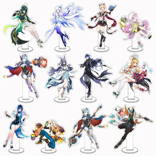 Genshin lmpact Anime Figure Acrylic Stand Lauma Flins Aino Ineffa Model Plate 1pc Desk Decor Standing Sign Game
