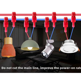 AIMVUKES  Hộp 120 Kẹp Nối Dây Điện Đầu Cuối Dạng Chữ T Cách Nhiệt Nhanh Chóng Không Lột