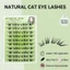 Magic-Lashes Mắt mèo tự nhiên Lông mi giả mỏng nhẹ Không cần keo để trang điểm hàng ngày
