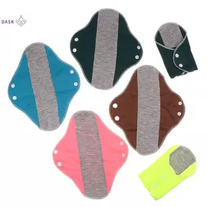 Miếng lót kinh nguyệt vải mỏng cotton mềm, giặt được, tái sử dụng cho ngày nhiều/hàng ngày