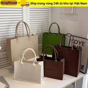SNUGHOUSE 1 Túi Đeo Vai Nỉ, Túi Messenger Dung Tích Lớn Màu Trơn, Túi Xách S / M / L Du Lịch Đơn Giản Đeo Ngang Nữ