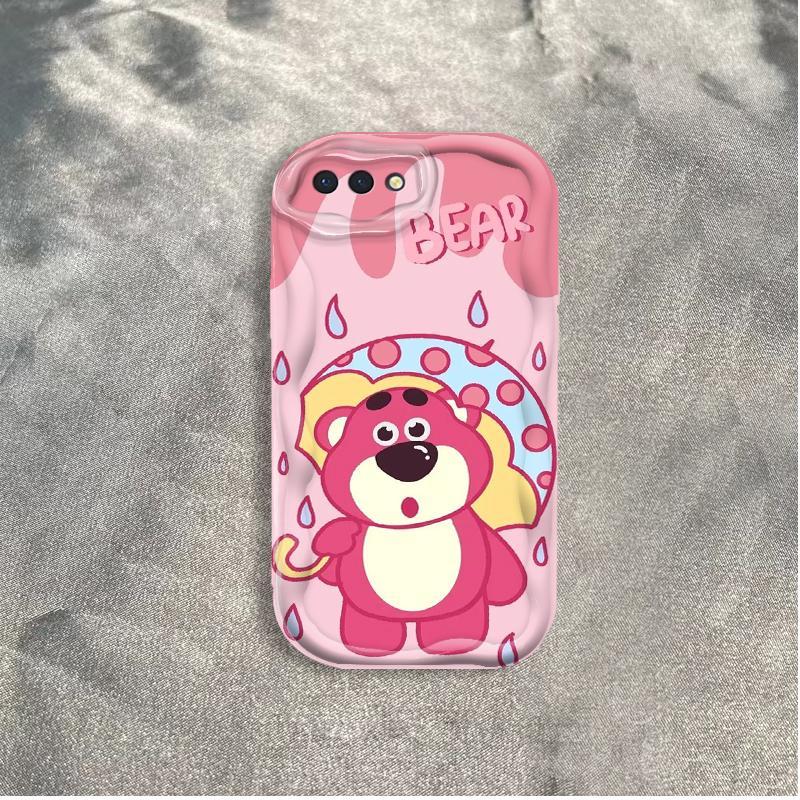 Ốp Silicon Hoạt Hình Cho OPPO A3S A1K A12E AX5 Realme C2 Bảo Vệ 3D Vỏ Điện Thoại Mềm TPU Lotso Bear Kirby Ốp Lưng Chống Sốc
