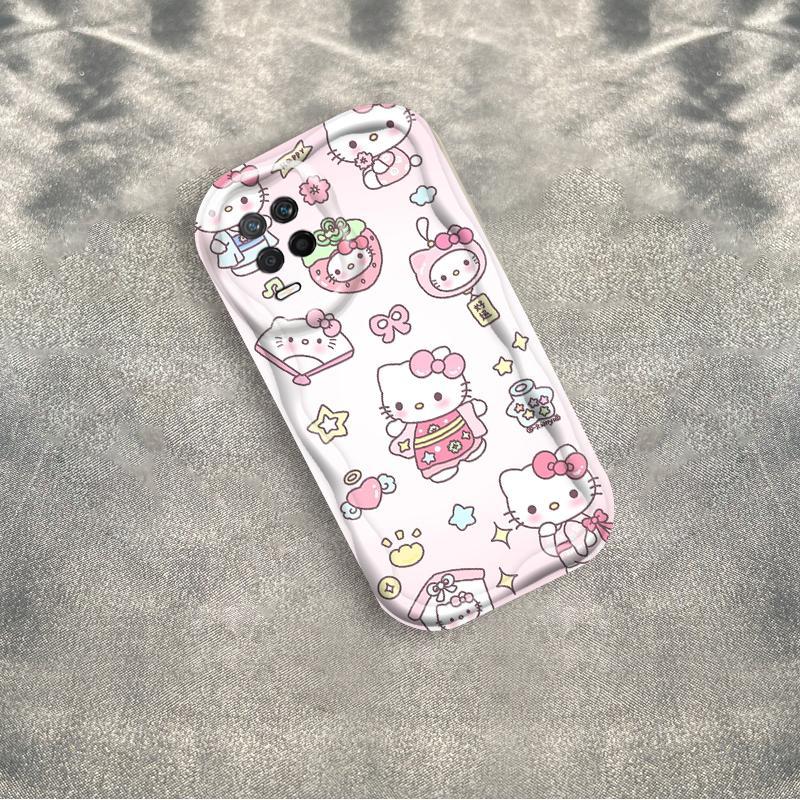 Ốp Silicon Hoạt Hình Cho OPPO A54 4G 3D Sóng Mềm Ốp lưng TPU Kitty Girl Sinh Viên Chống Sốc Ốp Lưng