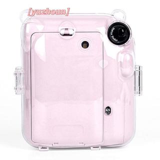 [yuzhoun] 1 Hộp đựng máy ảnh pha lê sáng bóng cho Instax Mini 12 Túi đựng long lanh trong suốt có dây đeo cho Instax Mini 12