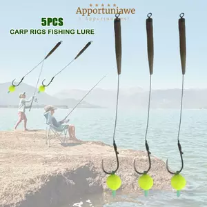 IAPPORTUNIA 5 chiếc Móc câu tóc, Móc câu cá có sẵn 3 # -10 # Móc câu cá chép, Thiết bị 2025 Pesca Chép giàn câu cá mồi câu cá