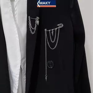 MAKY Dark sel Mặt Dây Chuyền Thổ Cẩm Dành Cho Nam Nữ Vintage Trâm Cài Punk Ở Gothic Bông Tai Kẹp Dạo Phố Trang Sức VN