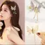 PNPIA- Di Chuyển Bướm Kẹp Tóc Cho Bé Gái Trẻ Em Lắc Di Chuyển Cánh Đầu Kẹp Nổ Kẹp Ngọc Trai sel Kẹp Tóc DIY Hợp Kim Phụ Kiện Tóc