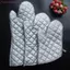 JUNYUE88US Găng tay lò nướng bằng vải cotton dài, Găng tay làm bánh dày cực dài chịu nhiệt, Vòng bít góc cách nhiệt mềm bằng vải cotton lót lò vi sóng Nhà hàng