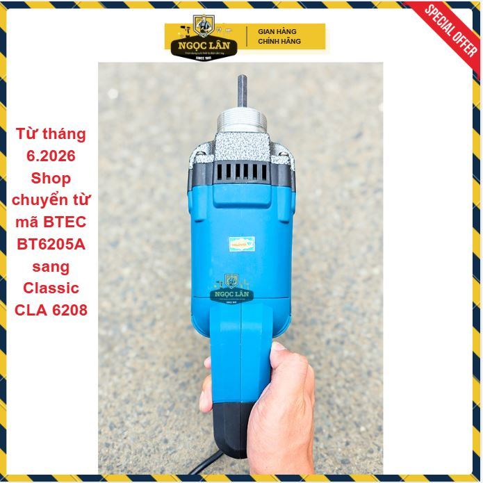 [Không dùi] Máy đầm dùi 1200W Classic CLA6208 có thể mua kèm dây đầm dùi 1m2, 2m