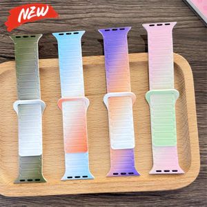 Dây đeo từ tính silicon tương thích cho Apple Watch Series11 / 10 46mm 42mm Ultra3 / 2 / 1 49mm 9 8 7 6 SE 5 45mm 44mm 41mm 40mm