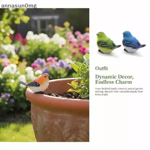 AA Hoạt Hình Chim Mini Hình Nhựa Mẫu 4 Chiếc Cho Nhà Búp Bê Thu Nhỏ Vườn DIY Decoratio VN
