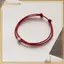 Siyuyan Cỏ Ba Lá Mini Dây Vòng Tay Luy Đỏ Handmade Dây Charm Vòng Tay VN