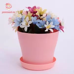 Chậu hoa PWSEND có khay đựng cây bằng nhựa mọng nước tại nhà & sinh hoạt Khay đựng chậu nhiều màu