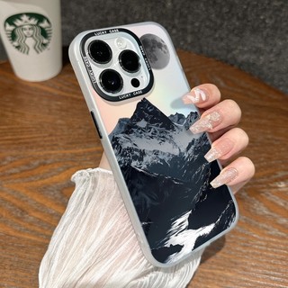 Ốp lưng silicone cao cấp in họa phong cảnh núi tuyết, bền đẹp được giới trẻ nam Bảo Camera iPhone 17/16/15/14/13/12/11