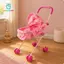 Gamchiano Đồ Chơi Búp Bê Pram Mịn Cán Bánh Xe Gấp Đồ Chơi Pram Tay Cầm Công Thái Học Cho Trẻ Em 3-6