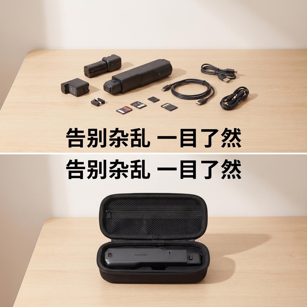 Tương thích với túi đựng máy ảnh Insta360 Luna Ultra, hộp bảo vệ phụ kiện đơn vị chính, túi đựng máy ảnh hành động cầm tay Luna Ultra