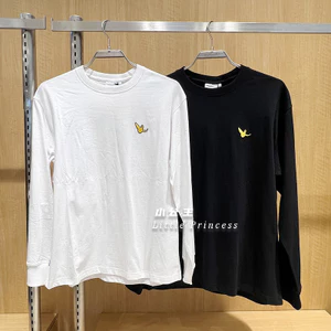Bán markgonzales bay nam dài tay áo thun cổ điển nhãn nhỏ in chữ giản dị nam nữ 100% Cotton cao cấp 0617