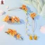 Bộ 3 Que Tóc Cổ Điển Phong Cách Trung Hoa Mới, Kẹp Tóc Hoa Nhân Tạo Độ Trung Thực Cao Có Tua Rua Cho Hanfu, Phụ Kiện Tóc Truyền Thống Bằng Nhựa Hợp Kim Nhẹ Cho