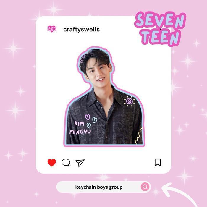KEYCHAIN SE5VENTE3EN | KEYCHAIN KPOP | VERSI 1 | VERSI 2 - mingyu