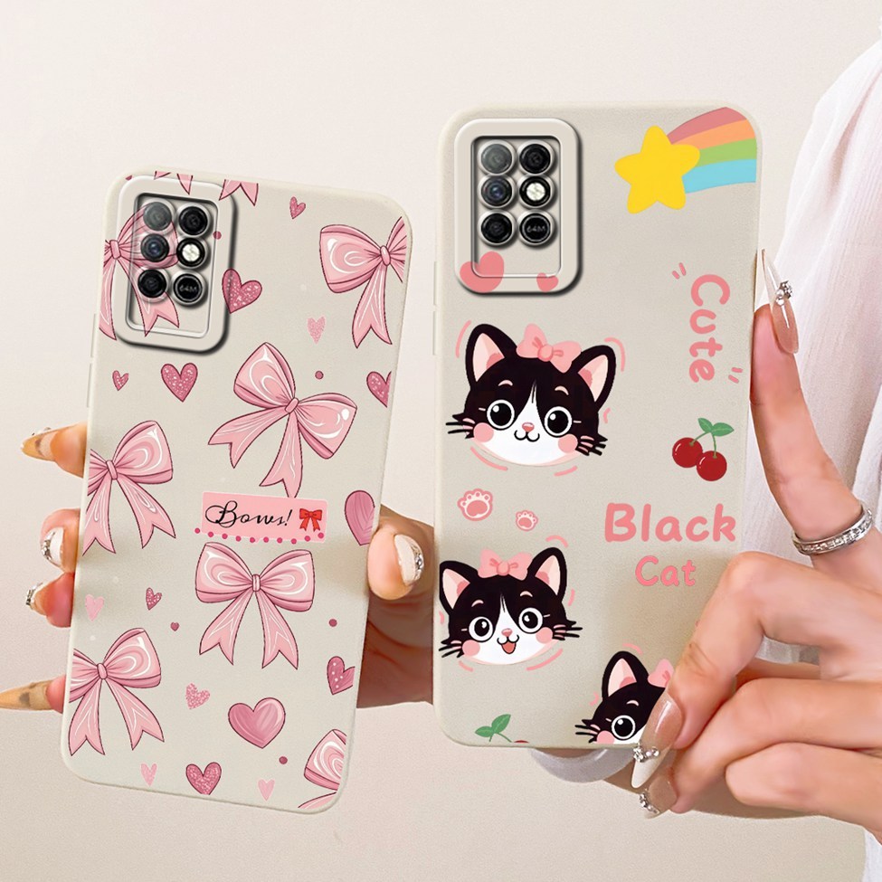 Dành Cho Infinix Note8 X692 Dành Cho Infinix Note 8 Vỏ Mèo Dễ Thương Sang Trọng Thời Trang Tình Yêu Ngộ nghĩnh Sơn Vỏ Silicon Chống Sốc