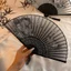 Quạt Handmade Phong Cách Trung Quốc Mới Quạt Tre Khiêu Vũ Cổ Điển Quạt Nhỏ Phong Cách Cổ Đại Hanfu Phong Cách Trung Quốc Tranh Mực Gấp Quạt Mẫu Đơn