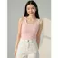 Áo thun nữ CARDINA cotton zip sát nách cổ tròn kiểu dáng basic 6ATS02
