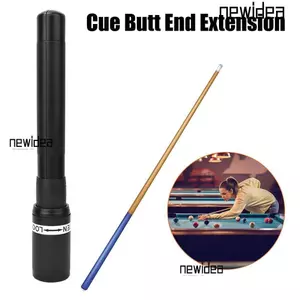 NEWIDEA Cue Butt End Extension, Đen Thoải Mái Bi-a Cue Mở Rộng Ổ Cắm, Có Vỏ Cao Su Chung Bi-a Bể Cue Nối Dài