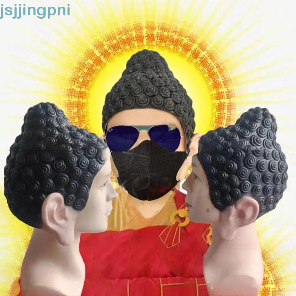 Mũ bơi Phật JSJING, Mũ đội đầu Phật ngộ nghĩnh linh hoạt, Mũ bảo hiểm toàn mặt bền bỉ Mặt nạ Phật chống trượt độc đáo Sự kiện theo chủ đề