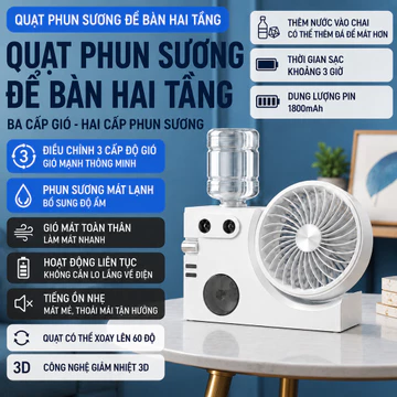 Quạt Mini Quạt Phun Sương Quạt Cầm Tay Quạt USB Quạt Để Bàn Quạt Làm Mát Quạt Du Lịch Quạt Gia Đình Quạt Bảo Hành 3 Năm