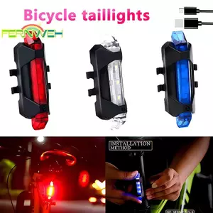 Đèn xe đạp LED chống nước Đèn hậu phía sau có thể sạc lại USB Đèn xe đạp gắn đèn cảnh báo an toàn khi đi xe đạp Phụ kiện xe đạp [MỚI]