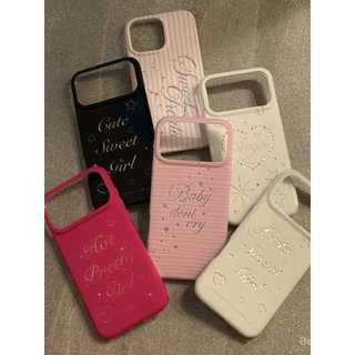 Ốp Điện Thoại Thích Hợp Cho iPhone Laser Sáng Bóng Độc Đáo Tiếng Anh iPhone17Pro / 16 / 15 / 14 Ốp Điện Thoại 13 Bé Gái 12 Niche 11 Vỏ Bảo Vệ Tính Khí HSXE
