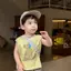 Bé trai (90-140) Áo Vest mỏng phù hợp phong cách mới mùa hè + Quần short hoạt hình thông thường