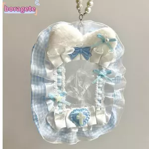 BORAGETE Ren Photocard, có Ribbon Lolita Plus Card Holder, Sweet Idol Display Anime DIY Photo Protector Card