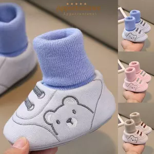 Giày tất trẻ em IAPPORTUNIA, Đế cao su mềm Giày tập đi thoáng khí cho bé, Thiết kế hoạt hình chống trượt dễ thương Giày bốt cho bé chống mài mòn Thực hành đi bộ