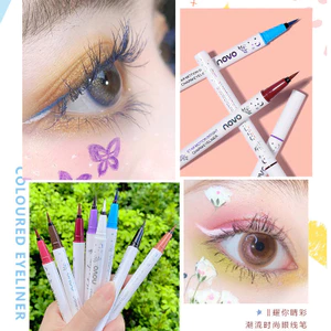 Bút Kẻ Mắt Nước NOVO Đầu Cọ Siêu Mảnh Vẽ Mắt Sắc Sảo Chống Nước Chống Mồ Hôi Bền Màu Cả Ngày Dài