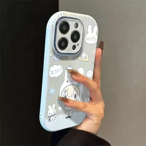 Con thỏ bé gáiKhung kim loại phồng to, lỗ tinh tế phù hợp với 17/16 Pro/15/14