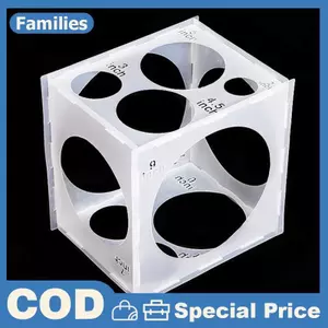 11Holes 2-10Inch Bóng Sizer Hộp Có Thể Gập Lại Bóng Bay Dụng Cụ Đo Trang Trí Bóng Bay, Vòm Bóng Bay, Cột Bóng Bay