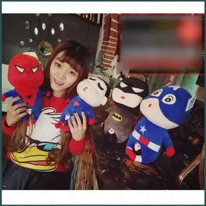 YT4 Hoạt Hình Crayon Shin-chan Người Nhện Batman Siêu Nhân Captain America Sang Trọng Búp Bê Quà Tặng Cho Bạn Gái Đồ Chơi Nhồi Bông