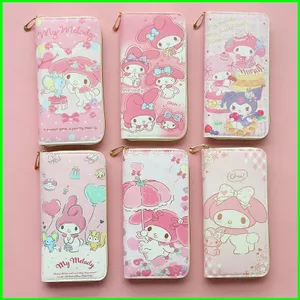 HT3 Sanrio mymelody Hoạt Hình Ví Nữ Dung Tích Lớn Nhiều Khe Cắm Thẻ Đa Năng Túi Đựng Thẻ Túi Bảo Quản T