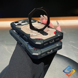 Ốp điện thoại đứng từ tính DISD Supreme Armor cho iPhone 12 13 14 15 16 17 Pro Max Matte Bảo hiểm toàn diện Ốp lưng chống sốc