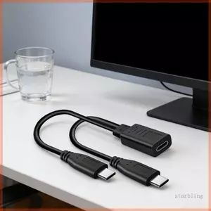 Star USB C Splitter Cáp Sạc 5V 3A Đầu Ra Ngắn 30cm Loại C Dây Cho Điện Thoại Thông Minh Và Phụ Kiện Dây Cấp Nguồn