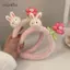 AqToCna 1 Dây Buộc Tóc Thỏ Dễ Thương Hoa Hồng Sang Trọng Tóc Vòng Xu Hướng Nữ Đầu Vòng Ngọt Ngào Tóc Phụ Kiện Dành Cho Nữ AqToCna