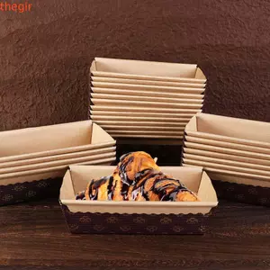 THEGIRL8B Khay Bánh Mì Đảng 25 Cái Hình Chữ Nhật Dùng Một Lần Nướng Bánh Lót