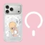 Ốp điện thoại mờ cứng hình cô gái hoạt hình từ tính cho iPhone 17 Pro Max 16 Pro 15 14 Vỏ bảo vệ mờ