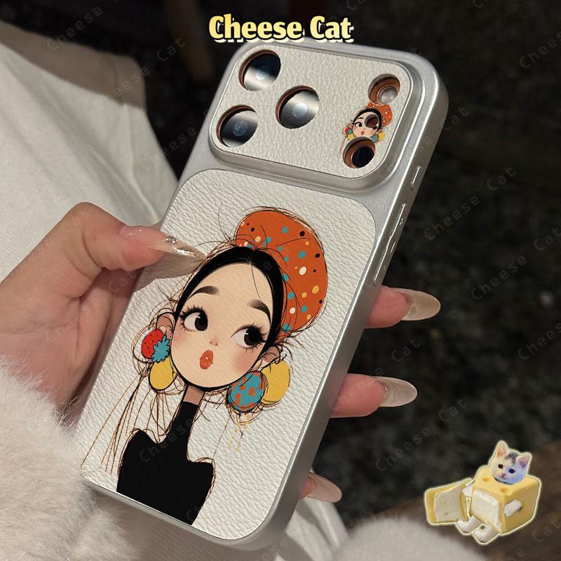 Ốp điện thoại bảo vệ bằng da thời trang dành cho iPhone 11 12 13 14 15 Plus 16 17 Pro Max XR Xs Max