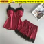 SNUGHOUSE Bộ Đồ Ngủ Dây Nữ, Bộ Đồ Ngủ Mỏng Mùa Hè Thoáng Khí, Quần Short Sling Polyester Bộ Đồ Giải Trí Bộ Đồ Gia Đình